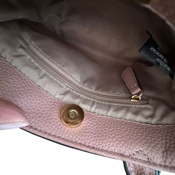 Nanette Lepore Mini Crossbody Bag Blush Pink Vegan Preppy Classic Minimal - Picture 10 of 16